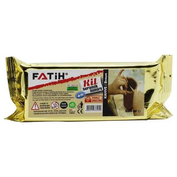 Fatih Seramik Hamuru Doğal Kil 500 GR Kahverengi 36425 - Görsel 7