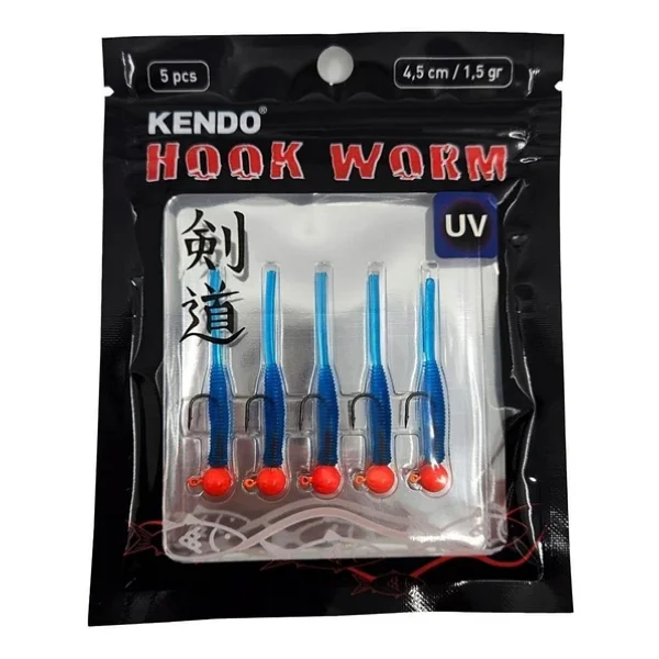 Kendo Hook Worm Cy091 Jighead+Lrf Silikonu 1.5Gr+4.5Cm - Görsel 8