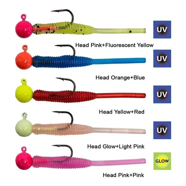 Kendo Hook Worm Cy091 Jighead+Lrf Silikonu 1.5Gr+4.5Cm - Görsel 2