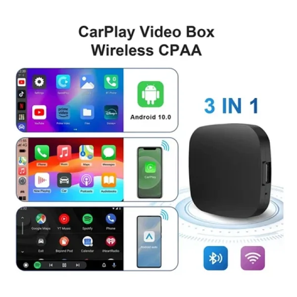 Wireless Carplay Android Araba 4 Çekirdekli Akıcı FullHd 1080P Wifi 2.4/5G 2GB/32Gb - Görsel 6