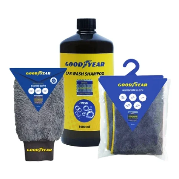 Goodyear Oto Şampuan Mikrofiber Bez ve Yıkama Eldiven Seti - 1 lt - Görsel 5