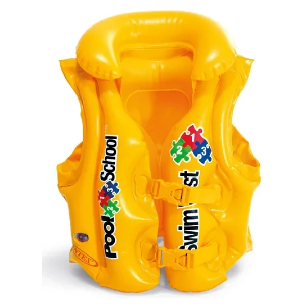 Intex Şişme Can Yeleği Deniz Yeleği Şişme Cankurtaran Yelek Life Vest Yakalı Can Yeleği Emniyet 50x47 cm. - Görsel 2