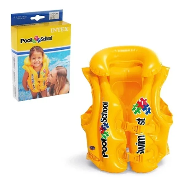 Intex Şişme Can Yeleği Deniz Yeleği Şişme Cankurtaran Yelek Life Vest Yakalı Can Yeleği Emniyet 50x47 cm. - Görsel 3
