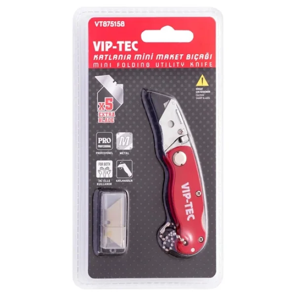 VİP-TEC VT875158 Katlanır Mini Maket Bıçağı - Görsel 7