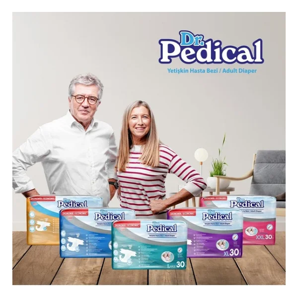 Dr. Pedical Belbantlı Ekstra Ekstra Large Boy XXL 30'lu 3 Adet Hasta Bezi - Görsel 4