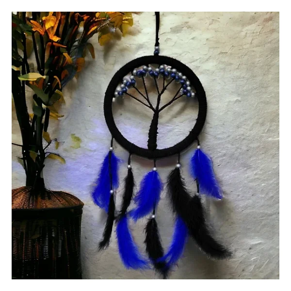 Mavi Incili Hayat Ağacı Dream Catcher - Görsel 4