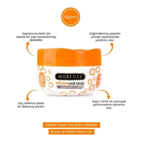Morfose Saç Maskesi Argan 500 ml - Görsel 4