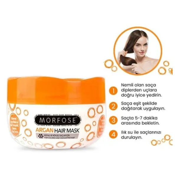 Morfose Saç Maskesi Argan 500 ml - Görsel 5