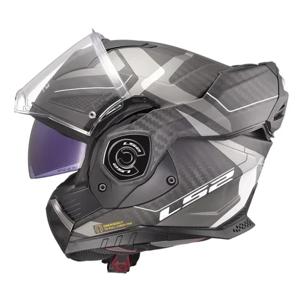 LS2 Advant X Karbon Horizon Çene Açılır Motor Kaskı - Görsel 6
