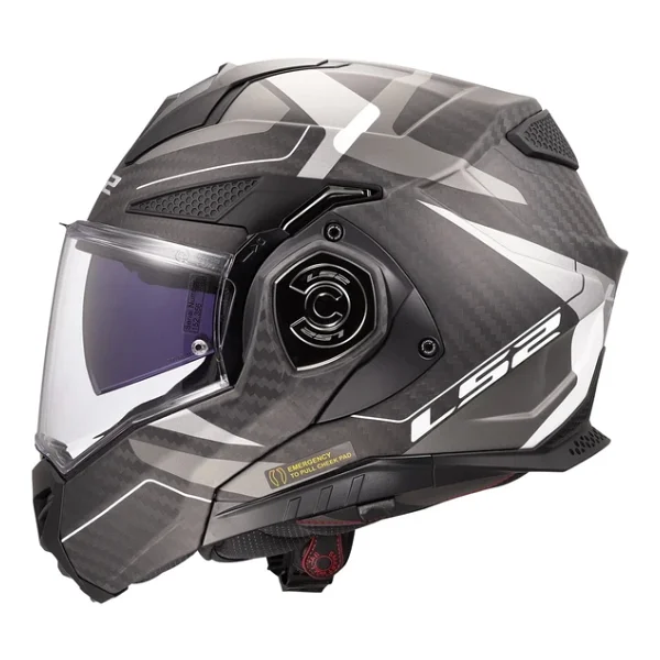 LS2 Advant X Karbon Horizon Çene Açılır Motor Kaskı - Görsel 2