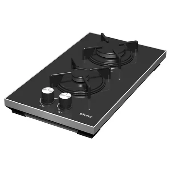 Simfer 3040 Siyah Cam İkili Set Üstü Ocak - Görsel 7