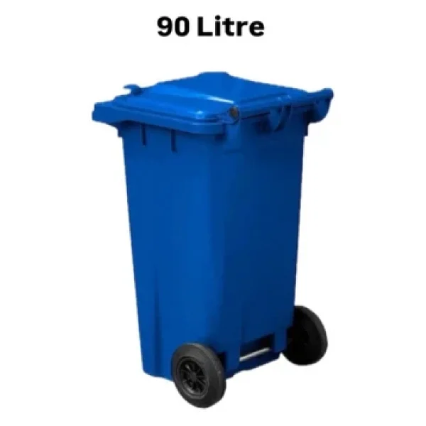 ELCY Tıbbi Atık Plastik Çöp Konteyneri Mavi 90LT Plastik Konteyner Isıya Karşı Dayanıklı A Kalite - Görsel 3