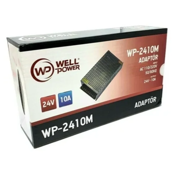 Well Power WP-2410M Metal Kasa 24 Volt 10 Amper Adaptör - Görsel 4