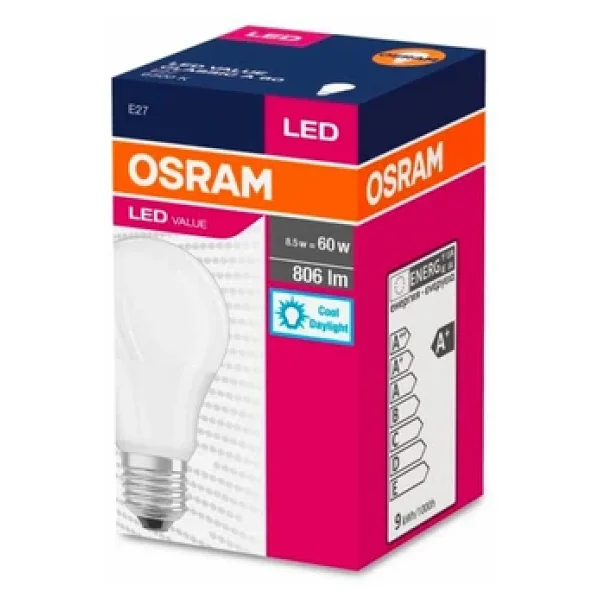 Osram Value Beyaz Işık 8.5 W-60 W E27 LED Ampul - Görsel 4