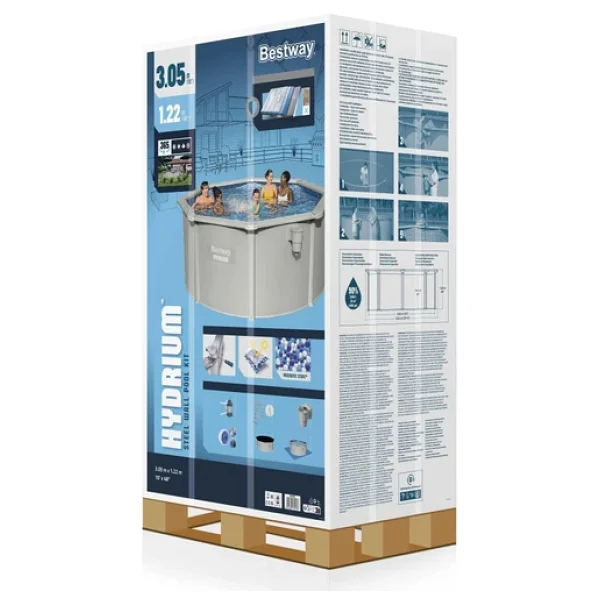 Bestway 56566 305x122 cm Prefabrik Havuz Seti - Görsel 4