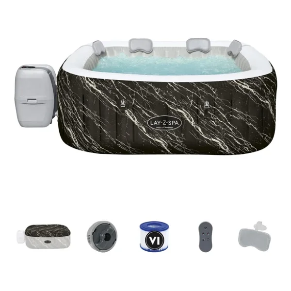 Bestway Lay-z-spa 6001f Hollywood Energy-efficient Luxe AirjetTM Şişme Spa Havuzu, Led Işıklı, 4-6 Kişilik Siyah - Görsel 2