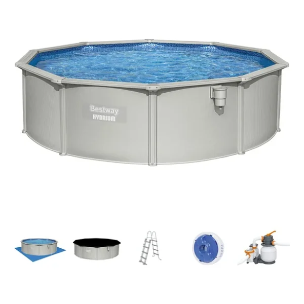 Bestway 56384 Hydrium Çelik Duvarlı 457x122 cm Prefabrik Havuz Seti - Görsel 2