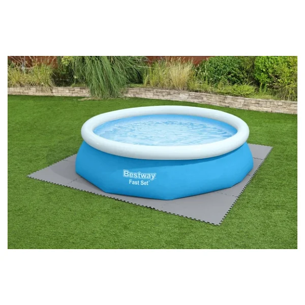 Bestway 58636 78 Cm X 78 Cm Parçalı Zemin Koruyucu Mat, 9 Lu Paket Gri - Görsel 2