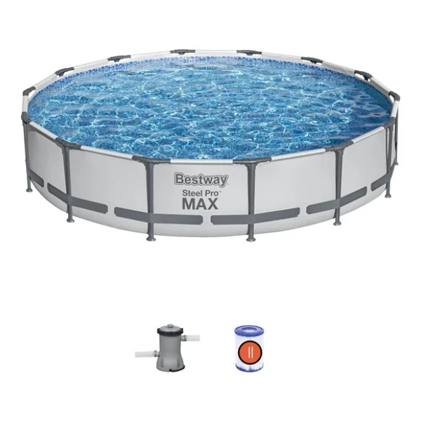 Bestway 56595 427x84 cm Steel Pro Max Yuvarlak Prefabrik Havuz Seti - Görsel 2
