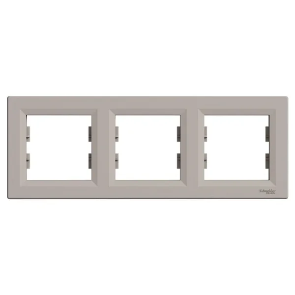 Schneider EPH5800369 Asfora Yatay Üçlü Bronz Priz Çerçevesi - Görsel 3
