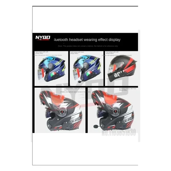 X63 Motosiklet Kask Kulaklık Intercom Işıklı Motorsiklet Interkom 5.3 - Görsel 2