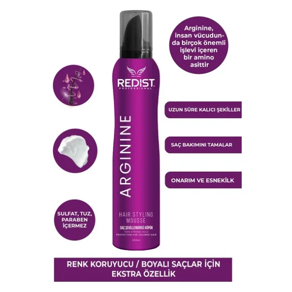 Redist Arginine 200 ml Saç Şekillendirici Köpük - Görsel 6