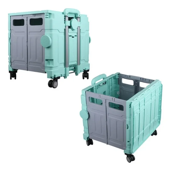 Sunup Sn-26968 Katlanabilir Market Pazar Kamp Tekerlekli Alışveriş Arabası 60Kg Kapasiteli - Görsel 3