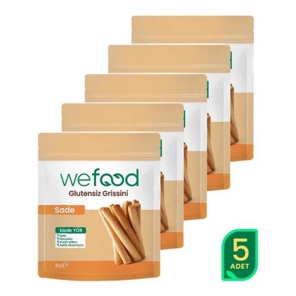 Wefood Glutensiz Grissini Sade 40 g 5'li - Görsel 7