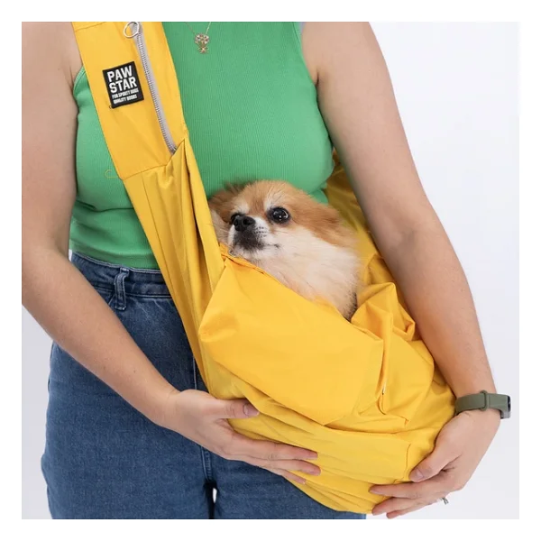 Pawstar Sarı Crossbody Küçük Irk Köpek Çapraz Taşıma Çantası - Görsel 2