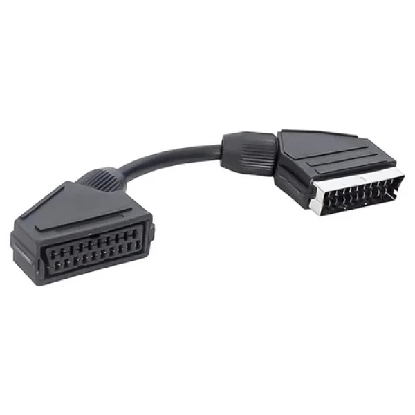 ELEKTROMER Scart Erkek Scart Dişi Ara Kablo 20 Cm - Görsel 4