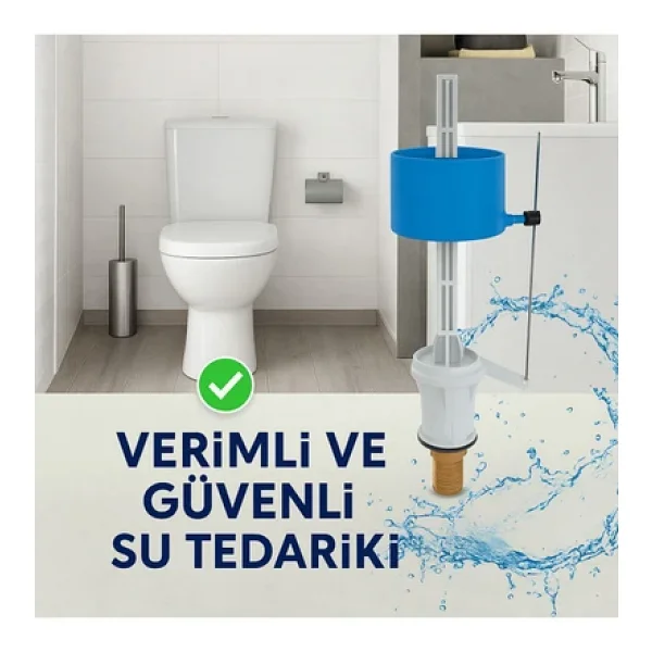 DESIPHON Klozet Rezervuar İç Takım Flatörü - Sessiz Dolum, Yüksek Uyumluluk, Alt Girişli Şamandıra - Görsel 5