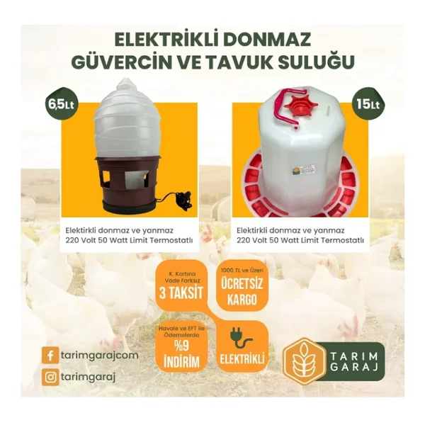 Elektrikli Donmaz Tavuk Suluk-15 Lt - Görsel 2