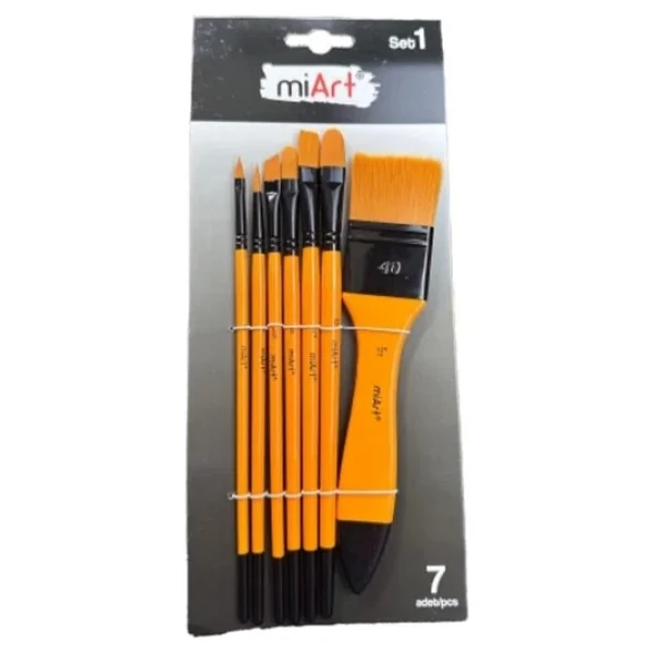 Miart Karma Fırça Seti 7'Li Zemin Fırçalı Set (2-6-3/8-8-12-1/2-1.5) - Görsel 5