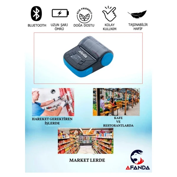 Afanda MTP-3 Mobil Barkod Yazıcı - Görsel 3
