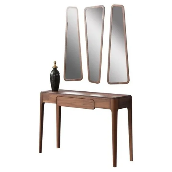Gazzini Furniture Nova Ceviz Modern Dresuar Beyaz - Görsel 9