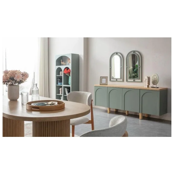 Alva Bohem Natural Ahşap Masa Sandalye Takımı 80X180 - Görsel 3
