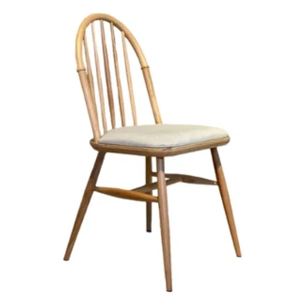 Rustica Döşemeli Classic Natural Ahşap Yemek Sandalyesi - Görsel 6