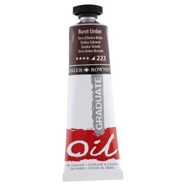 Daler-Rowney Georgian 38 ml Yağlı Boya N:223 Burnt Umber - Görsel 2