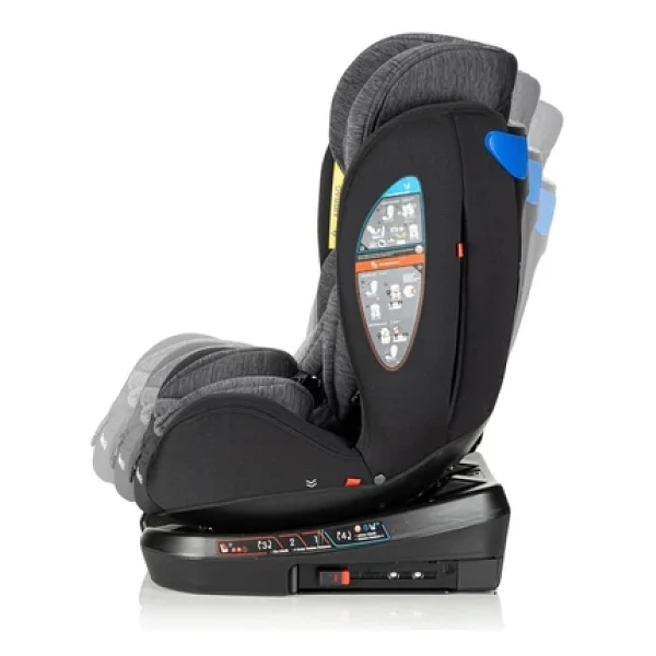 Kanz Thronefix Siyah 360° Dönebilen Isofixli 0-36 kg Oto Koltuğu - Görsel 5