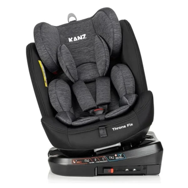 Kanz Thronefix Siyah 360° Dönebilen Isofixli 0-36 kg Oto Koltuğu - Görsel 4