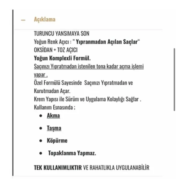 Liviton Professional Yoğun Toz Saç Açıcı 100 Gr + Oksidan 150 Ml - Görsel 3