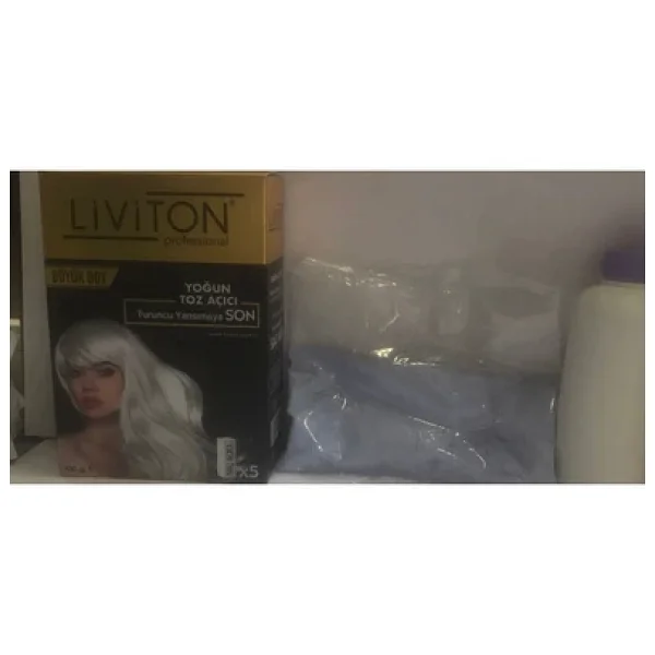 Liviton Professional Yoğun Toz Saç Açıcı 100 Gr + Oksidan 150 Ml - Görsel 4