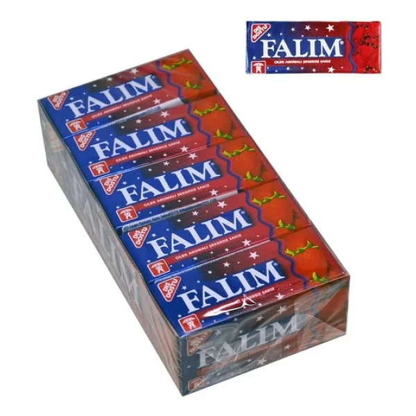 Falım 7 gr 5'li 20 Adet Çilek Aromalı Sakız - Görsel 4