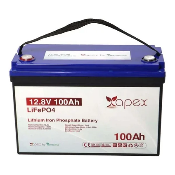 100 Amper Lityum Akü Apex 12.8V Lifepo4 - Görsel 2