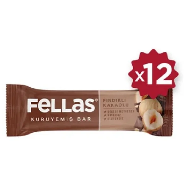Fındıklı Kakaolu Kuruyemiş Bar 30g x12 Adet - Görsel 3