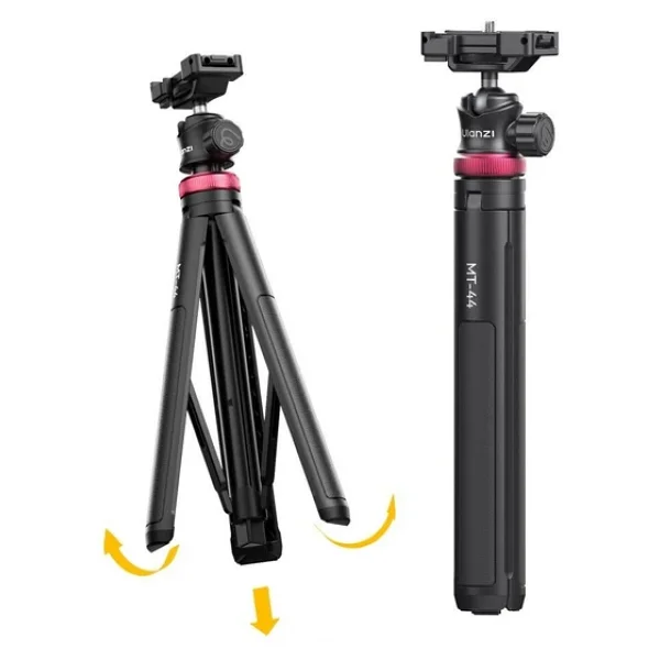 Ulanzi MT-44 149cm 2si 1 Arada Hızlı Açılır Selfie Çubuğu Tripod Telefon Kamera Uyumlu - 2502E - Görsel 9