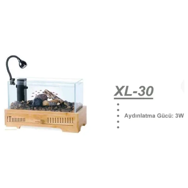 Jeneca XL-30 Akvaryum+Dekor 28x14x17,5 Cm. 3,3L - Görsel 2