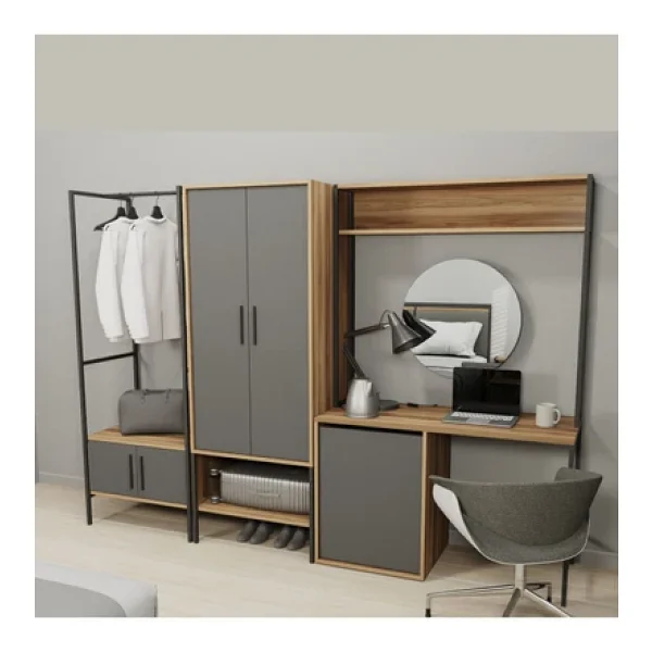 Lagomood Modulago Otel Masa&Minibar Antrasit Ceviz - Antrasit - Ceviz - Görsel 2
