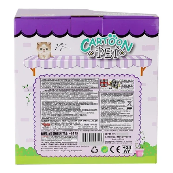 Vardem Tasmalı Yürüyen Mavi Fiyonklu Peluş Köpek PFT-B267 - Görsel 3