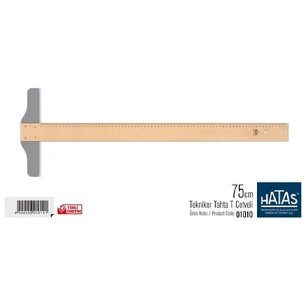 Hatas 01010 75 cm Tahta T Cetveli - Görsel 5